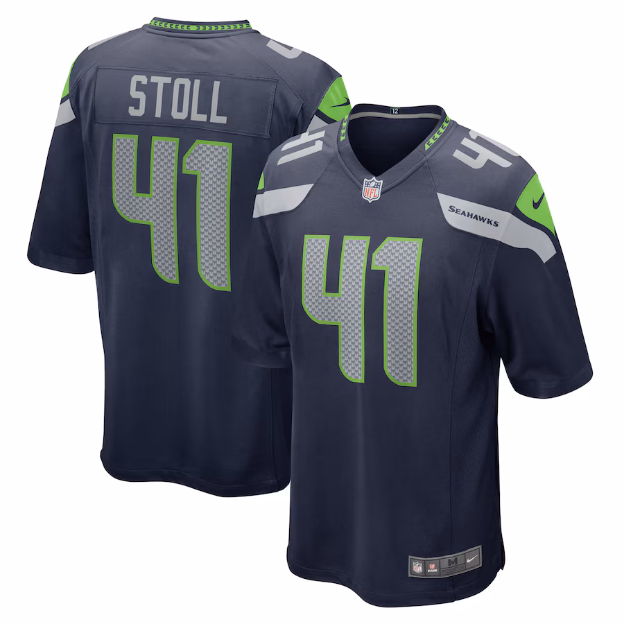 Men's Seattle Seahawks Chris Stoll Nike College Navy  Game Jersey - Puhuasuan