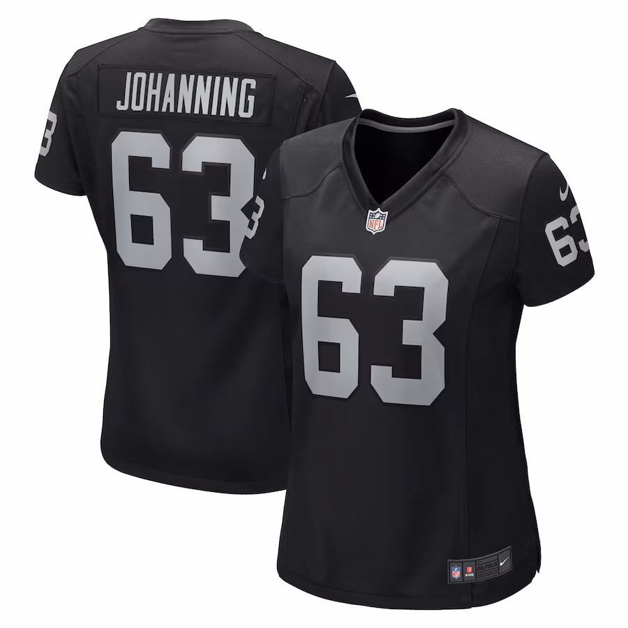 Women's Las Vegas Raiders Jake Johanning Nike Black Game Jersey - Puhuasuan