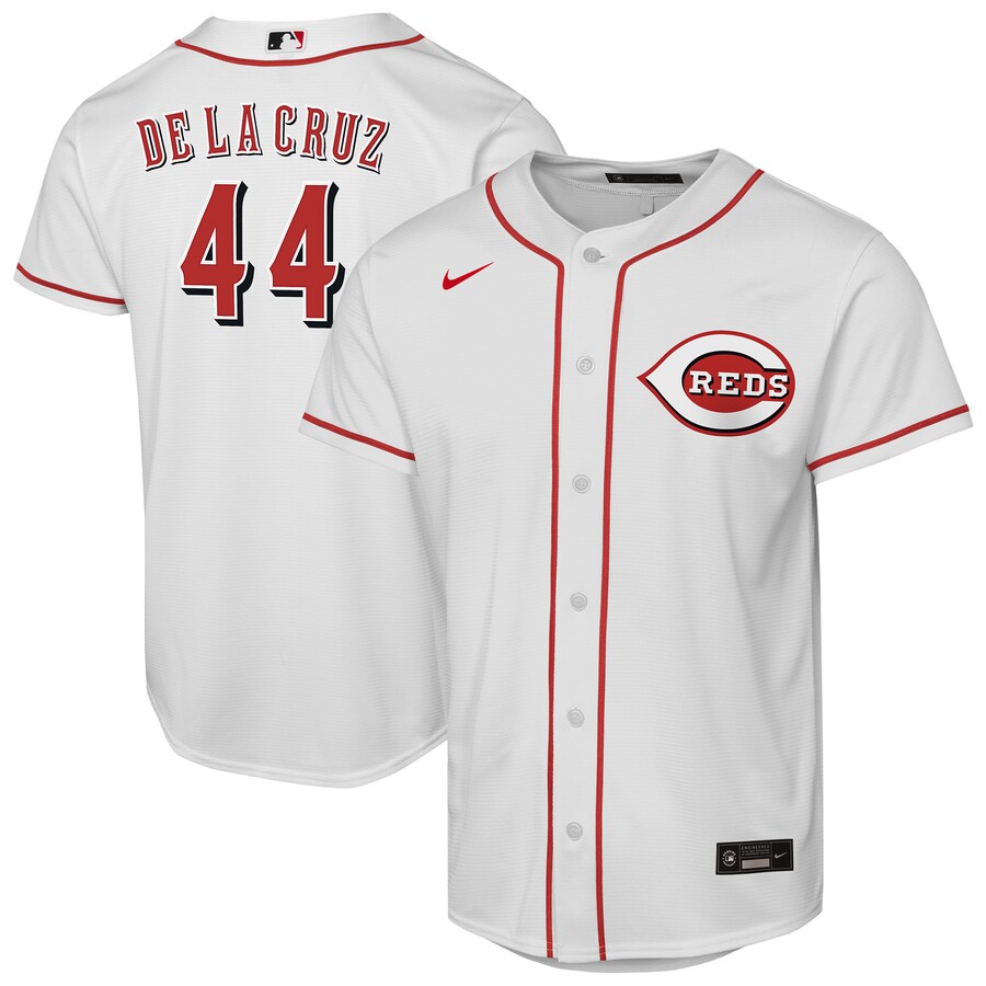 Youth Cincinnati Reds Elly De La Cruz Nike White Home Replica Player Jersey - Puhuasuan
