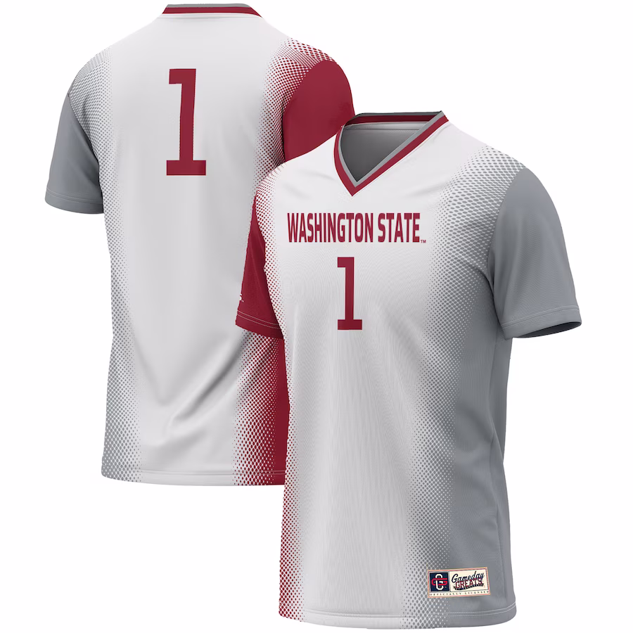 #1 Washington State Cougars GameDay Greats Youth  Lightweight Women's Soccer Jersey - White - Puhuasuan