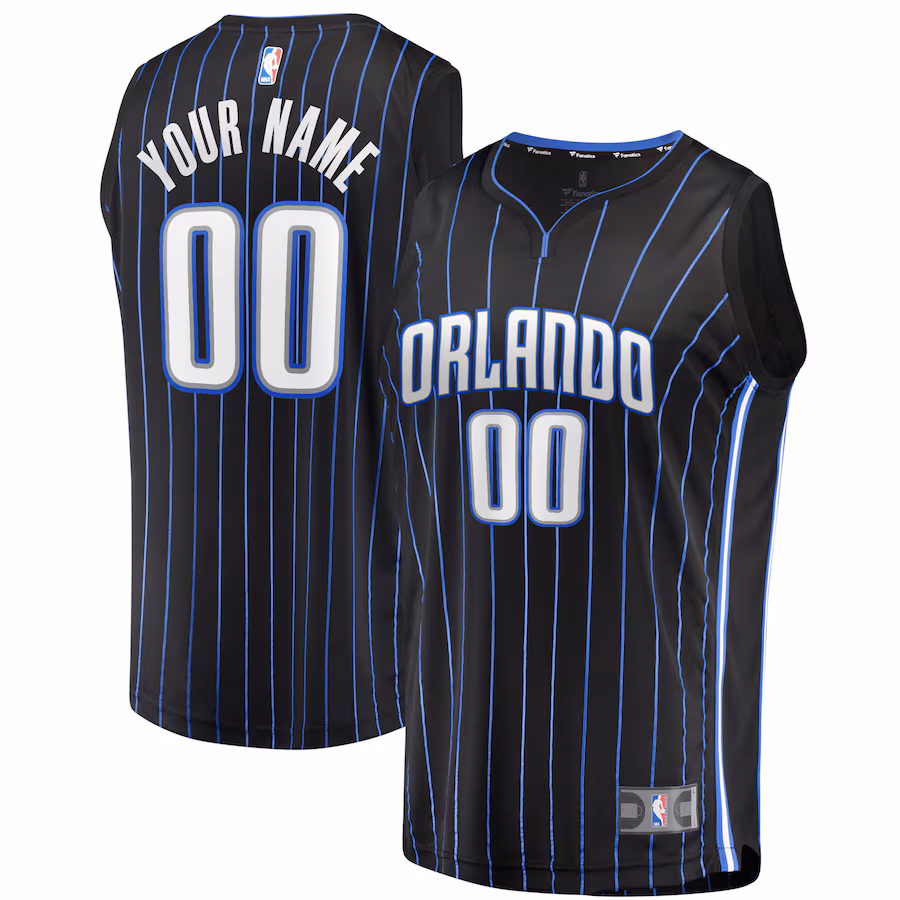 Men's Orlando Magic Fanatics Black Fast Break Custom Jersey - Icon Edition - Puhuasuan