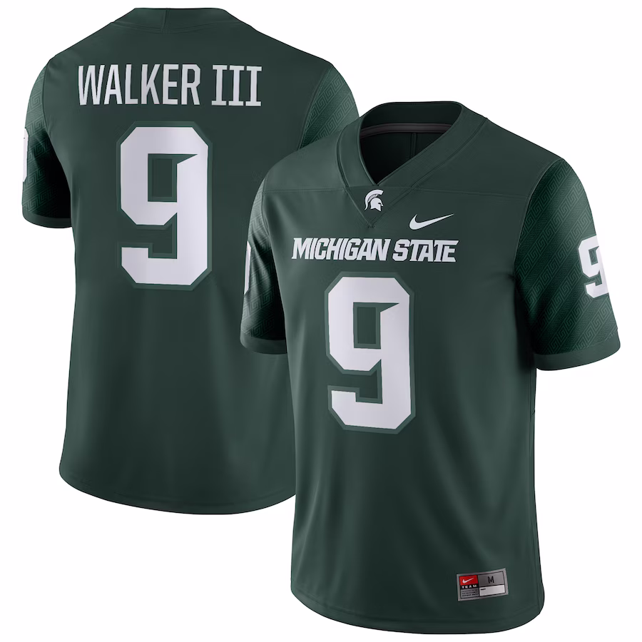 Kenneth Walker III Michigan State Spartans Nike Player Game Jersey - Green - Puhuasuan