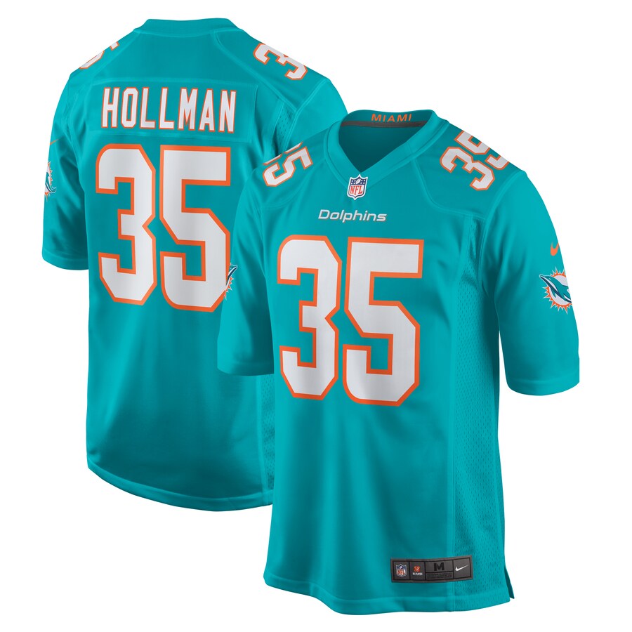 Men's Miami Dolphins Ka'Dar Hollman Nike Aqua Home Game Player Jersey - Puhuasuan