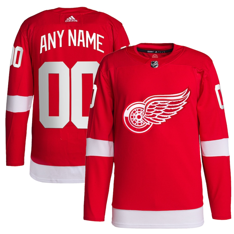 Men's Detroit Red Wings adidas Red Home Primegreen Authentic Custom Jersey - Puhuasuan