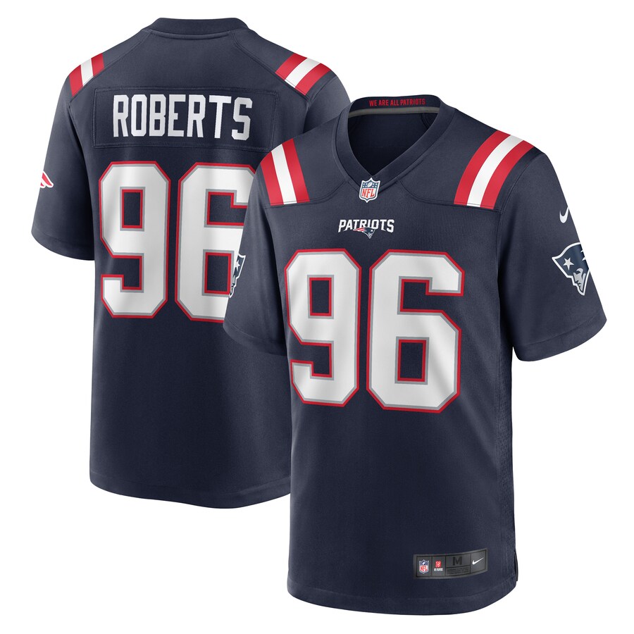 Men's New England Patriots Sam Roberts Nike Navy Game Player Jersey - Puhuasuan