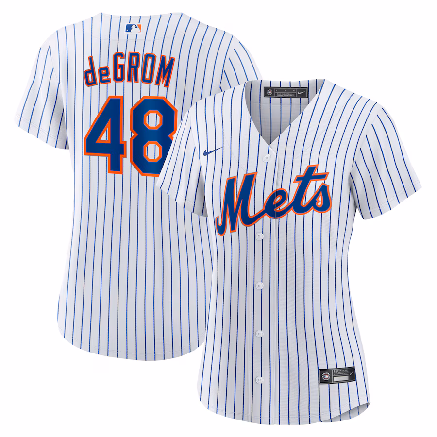 Women's New York Mets Jacob deGrom Nike White Home Replica Player Jersey - Puhuasuan