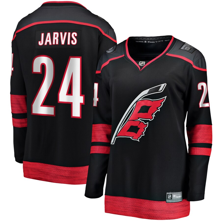 Women's Carolina Hurricanes Seth Jarvis Fanatics Branded Black Home Breakaway Player Jersey - Puhuasuan