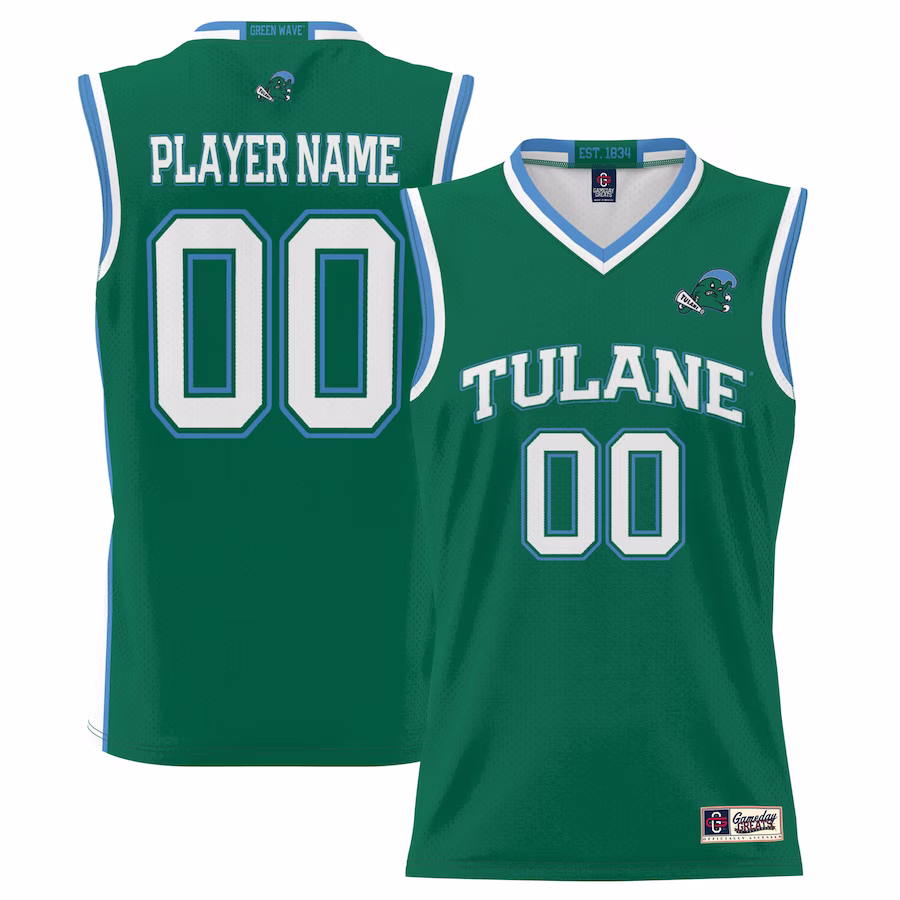 Tulane Green Wave GameDay Greats Youth NIL Pick-A-Player Lightweight Basketball Jersey - Green - Puhuasuan
