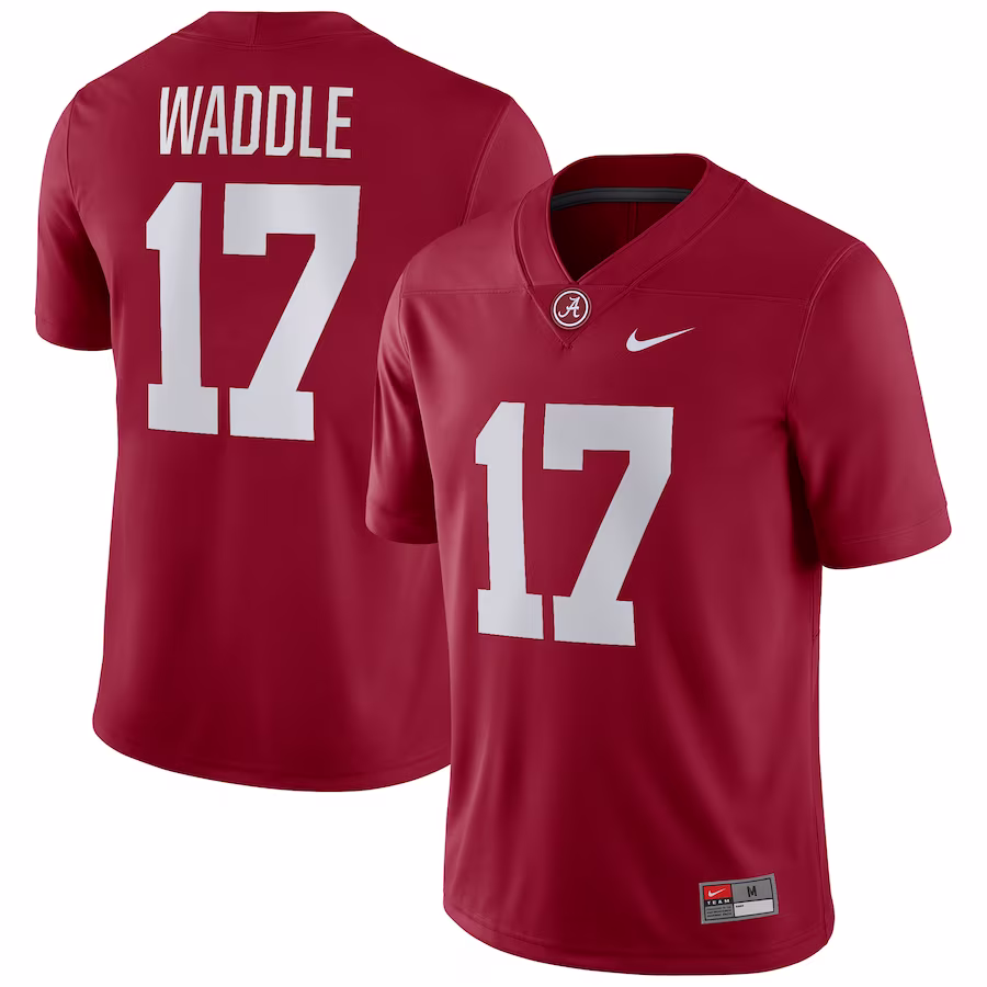 Jaylen Waddle Alabama Crimson Tide Nike Player Game Jersey - Crimson - Puhuasuan