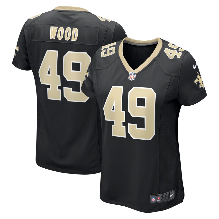 Women's New Orleans Saints Zach Wood Nike Black Game Jersey - Puhuasuan