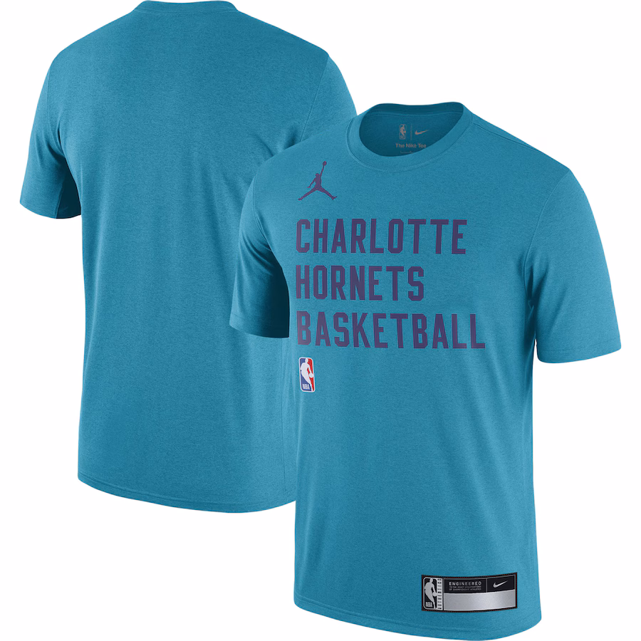Men's Charlotte Hornets Jordan Brand Teal 2023/24 Sideline Legend Performance Practice T-Shirt - Puhuasuan