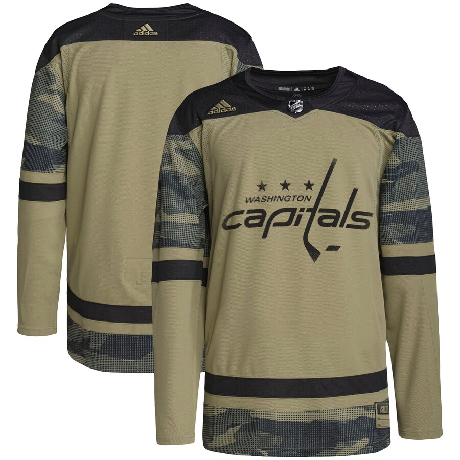 Men's Washington Capitals adidas Camo Military Appreciation Team Authentic Practice Jersey - Puhuasuan