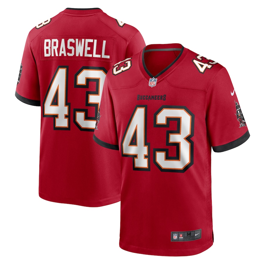 Men's Tampa Bay Buccaneers Chris Braswell Nike Red Game Jersey - Puhuasuan