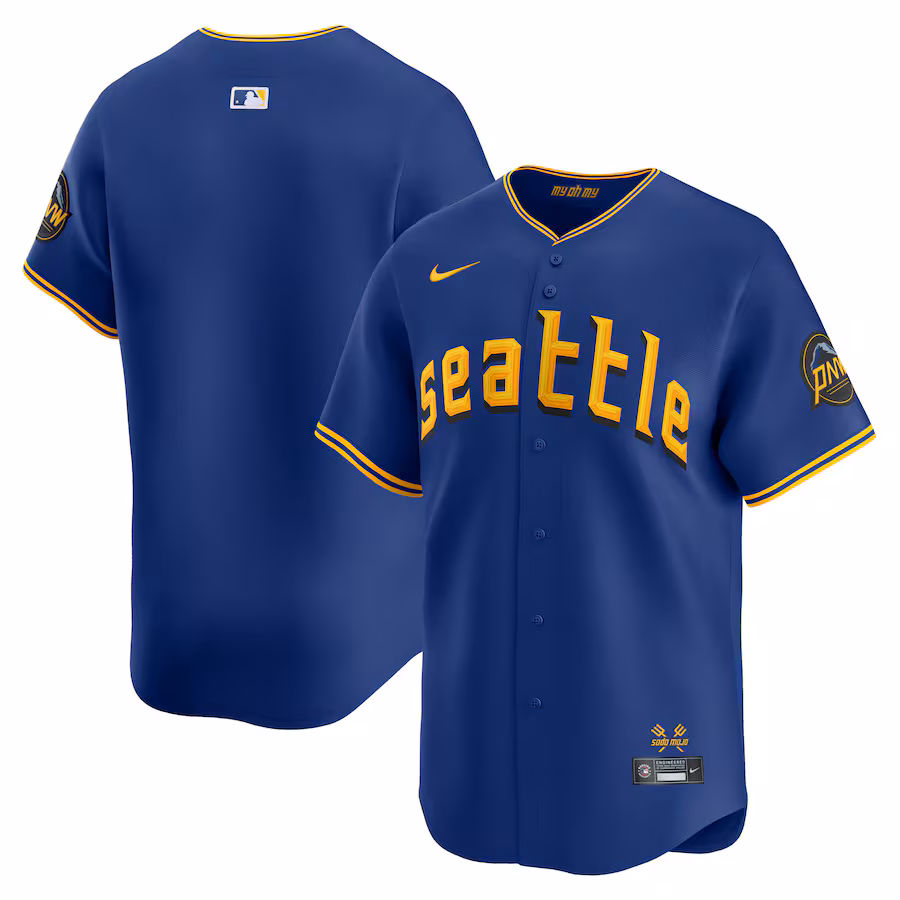 Men's Seattle Mariners  Nike Royal City Connect Limited Jersey - Puhuasuan