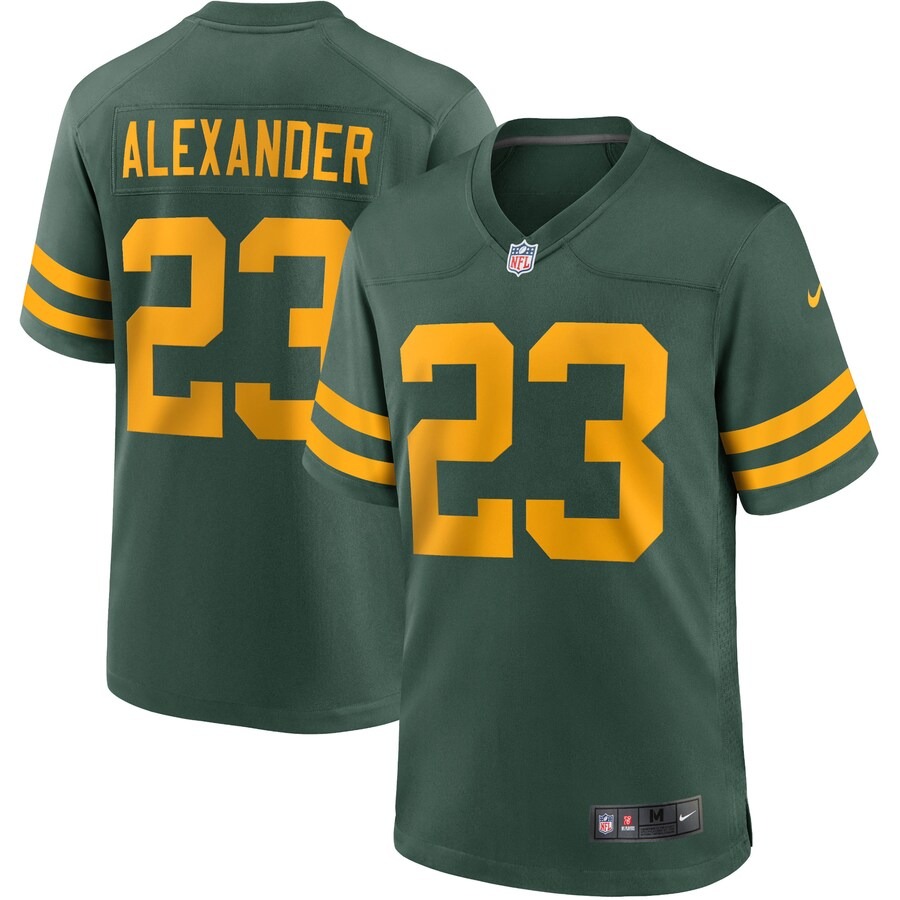 Men's Green Bay Packers Jaire Alexander Nike Green Alternate Game Player Jersey - Puhuasuan