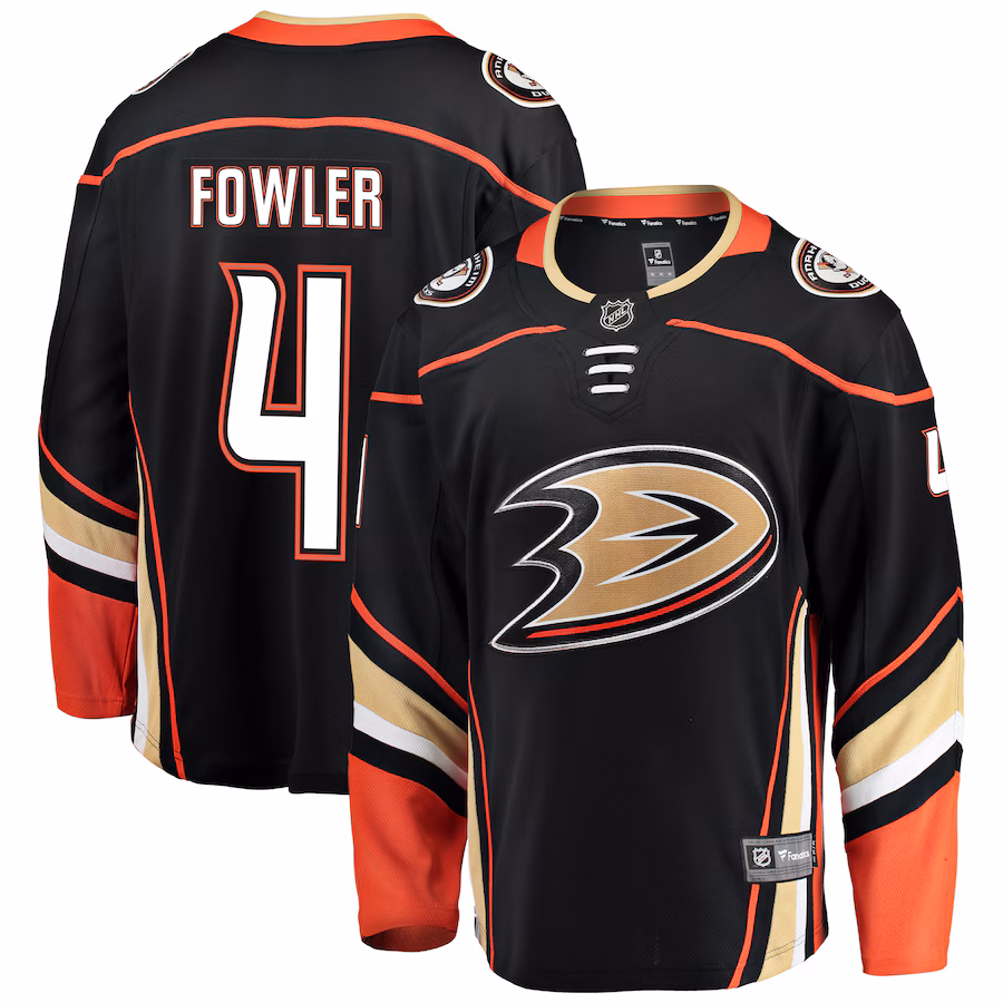 Men's Anaheim Ducks Cam Fowler Fanatics Black Breakaway Player Jersey - Puhuasuan