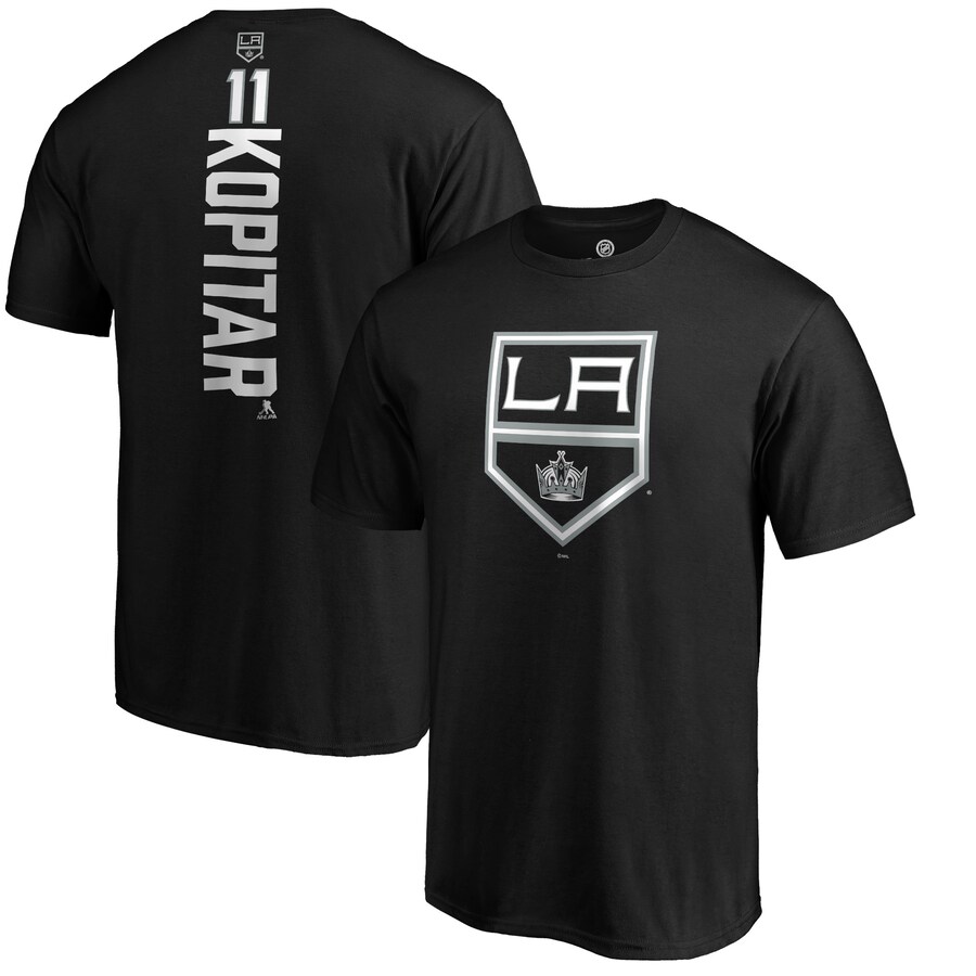 Men's Los Angeles Kings Anze Kopitar Black Playmaker T-Shirt - Puhuasuan