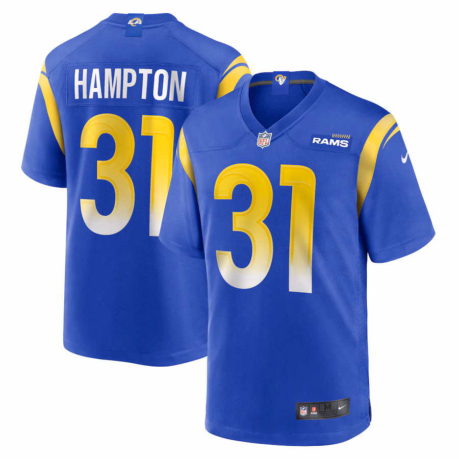 Men's Los Angeles Rams Nick Hampton Nike Royal Home Game Jersey - Puhuasuan