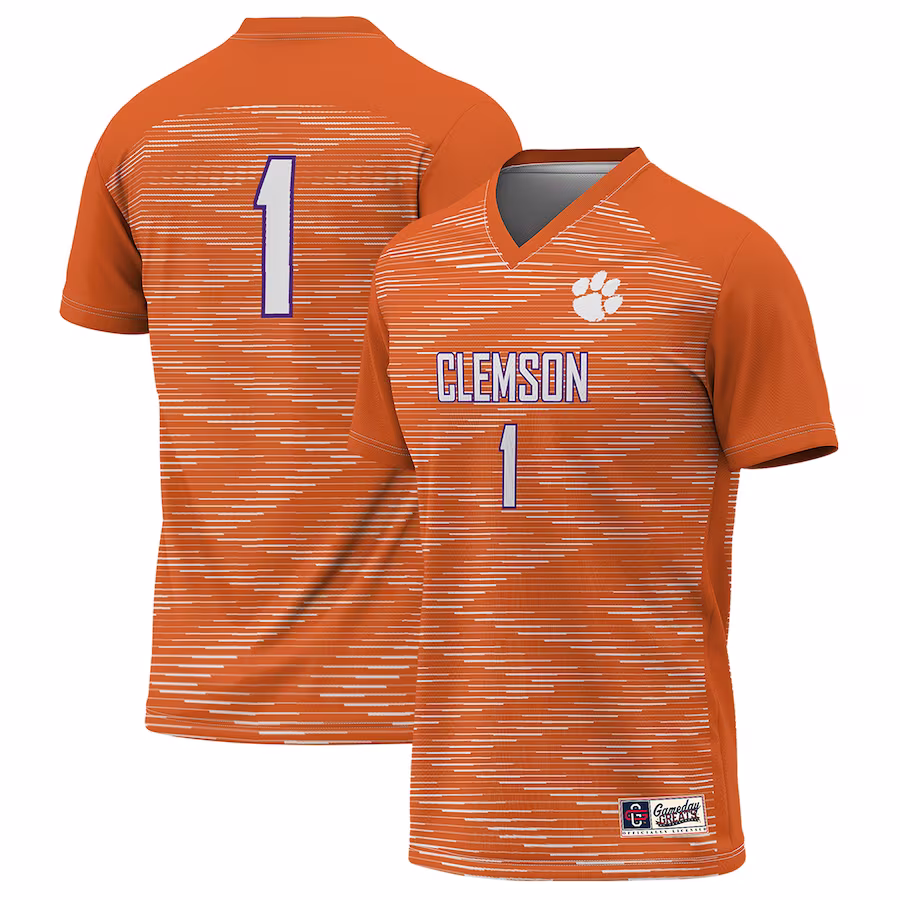 #1 Clemson Tigers GameDay Greats Unisex Lightweight Soccer Jersey - Orange - Puhuasuan