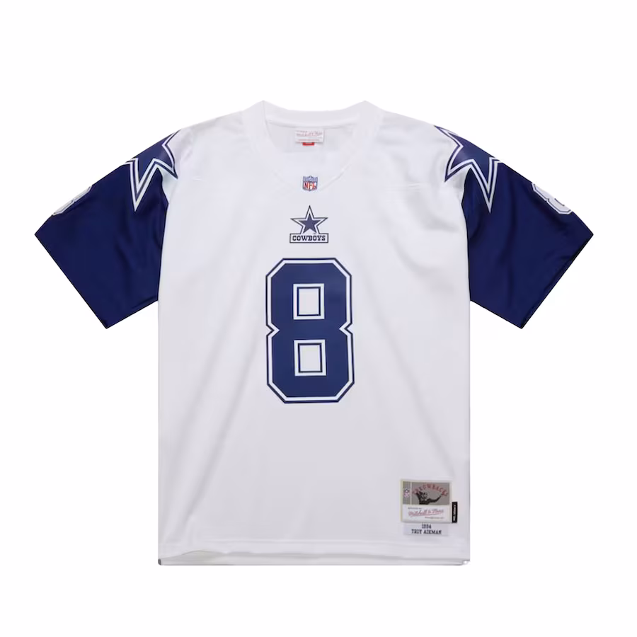 Men's Dallas Cowboys Troy Aikman Mitchell & Ness White 1994 Alternate Legacy Replica Jersey - Puhuasuan