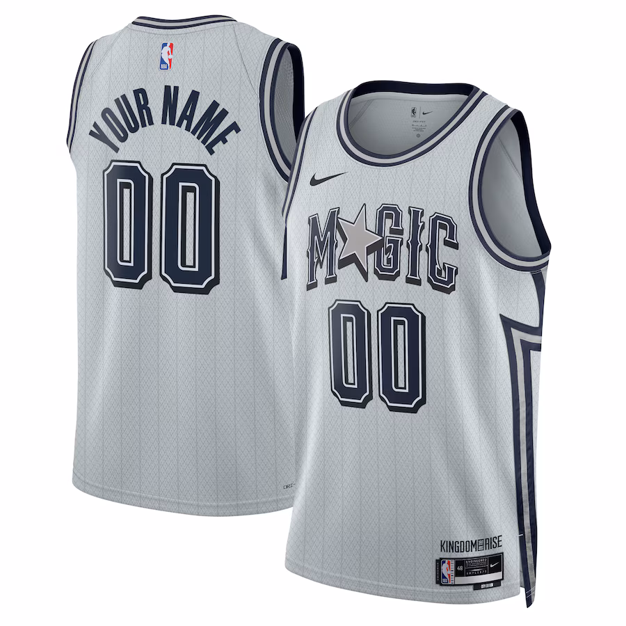 Unisex Orlando Magic Nike Silver 2024/25 Custom Swingman Jersey - City Edition - Puhuasuan