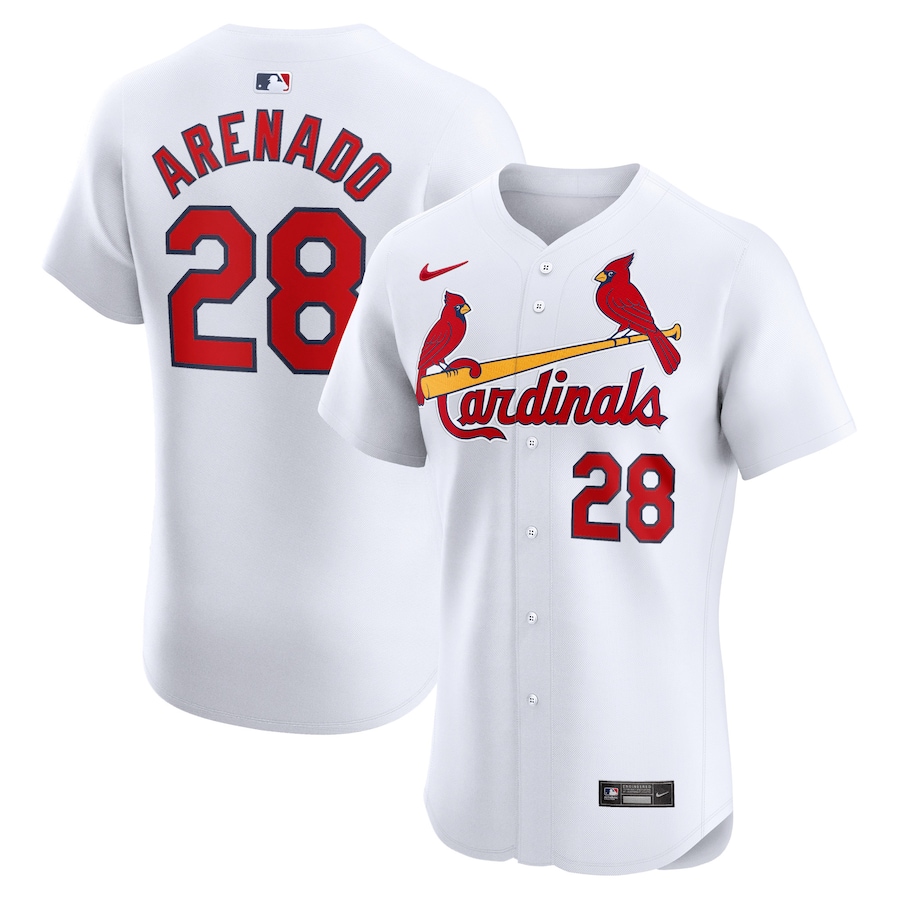 Men's St. Louis Cardinals Nolan Arenado Nike White Home Elite Player Jersey - Puhuasuan