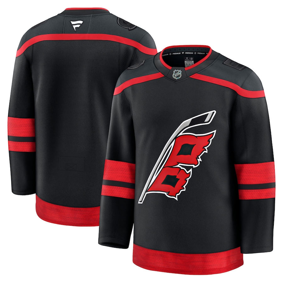 Men's Carolina Hurricanes Fanatics Black Home Premium Jersey - Puhuasuan