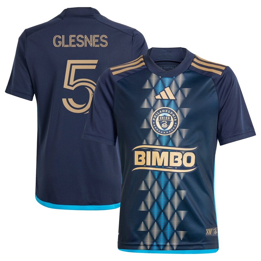Youth Philadelphia Union Jakob Glesnes adidas Navy 2024 The XV Kit Replica Player Jersey - Puhuasuan