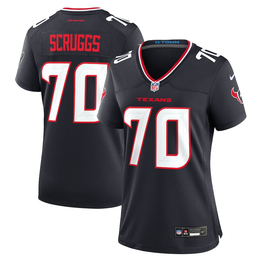 Women's Houston Texans Juice Scruggs Nike Navy Team Game Jersey - Puhuasuan