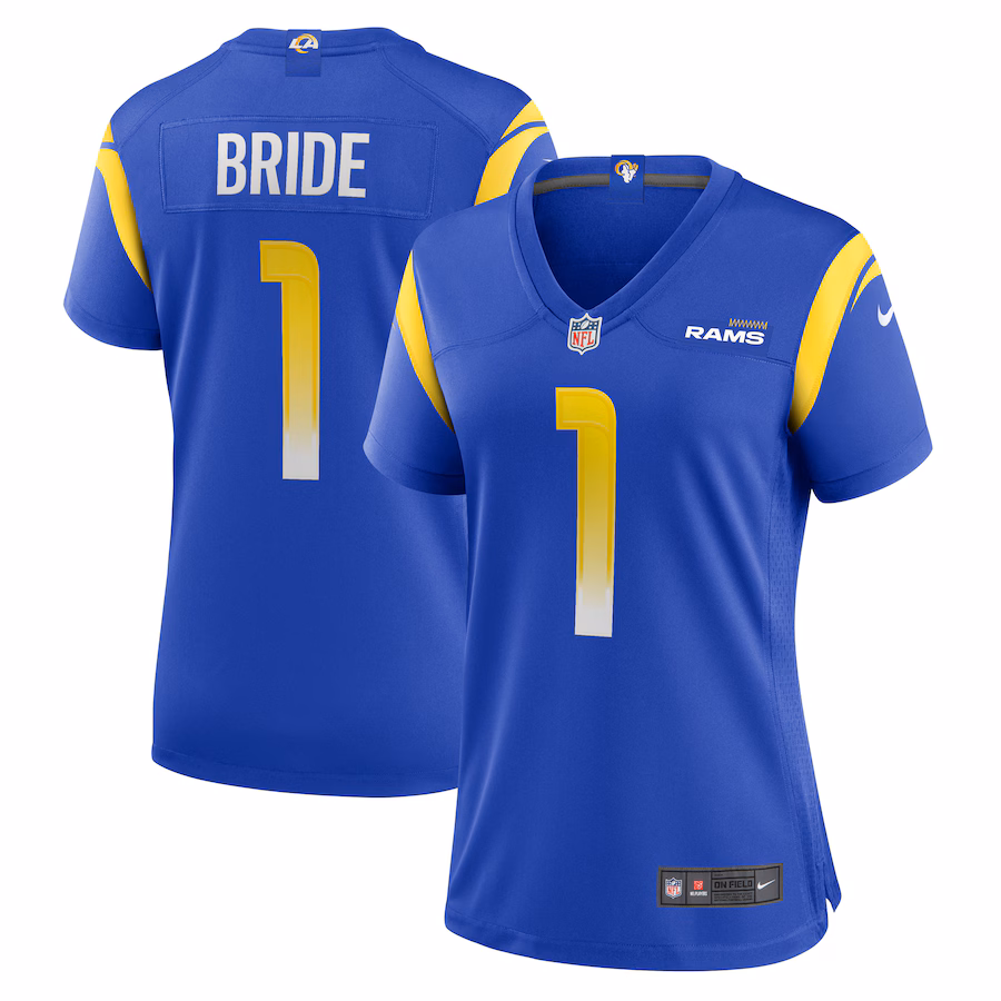 Women's Los Angeles Rams Number 1 Bride Nike Royal Game Jersey - Puhuasuan