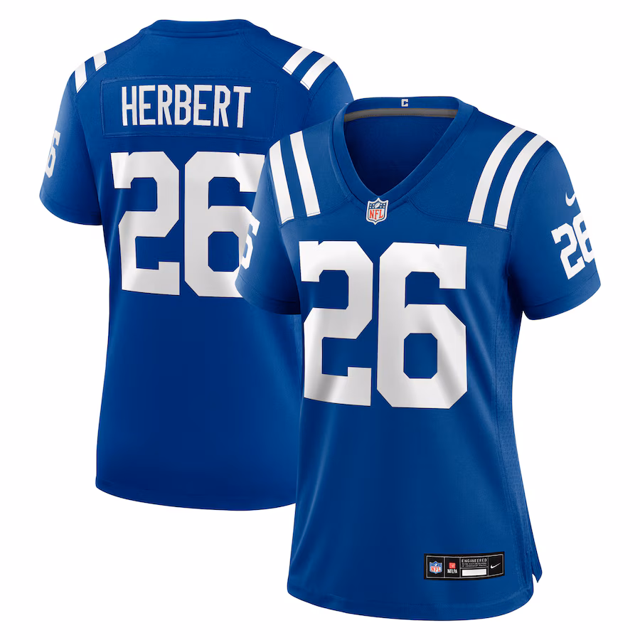 Women's Indianapolis Colts Khalil Herbert Nike Royal Team Game Jersey - Puhuasuan