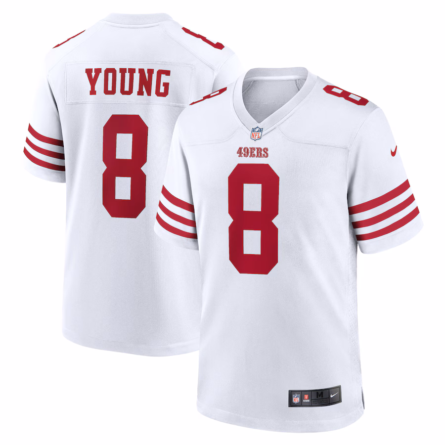 Men's San Francisco 49ers Steve Young Nike White Retired Game Player Jersey - Puhuasuan