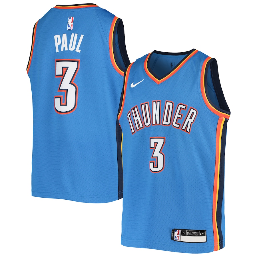 Youth Oklahoma City Thunder Chris Paul Nike Blue Team Swingman Jersey - Puhuasuan