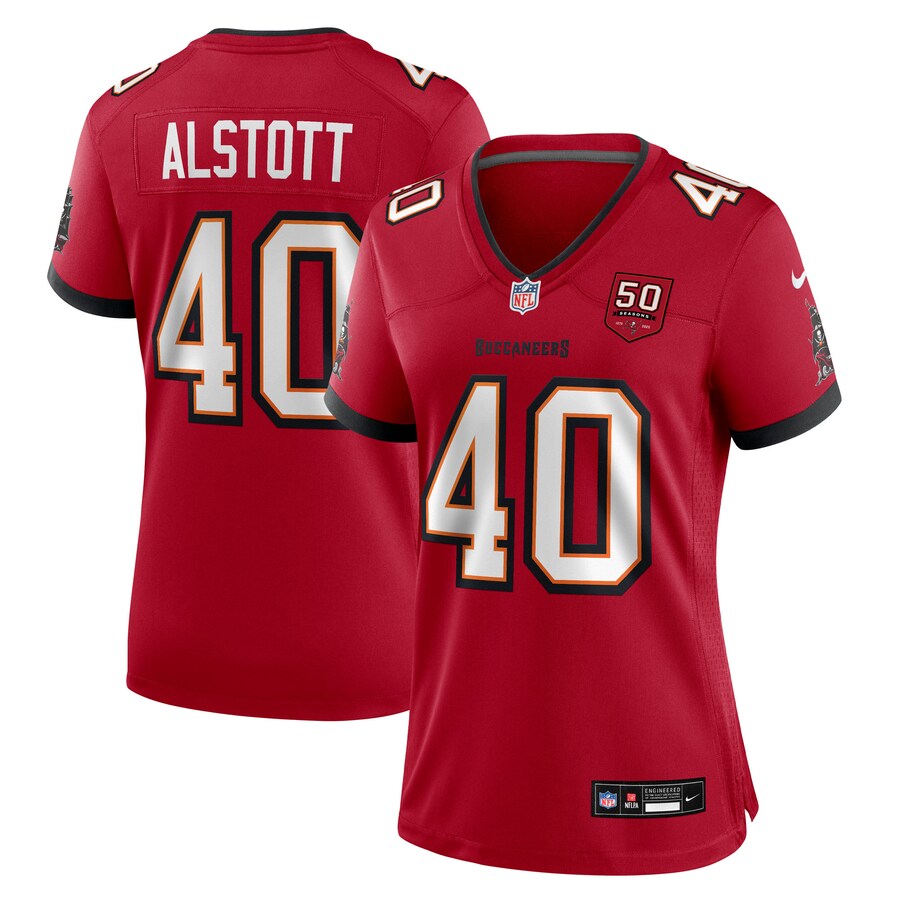 Women's Tampa Bay Buccaneers Mike Alstott Nike Red 50th Anniversary Game Jersey - Puhuasuan