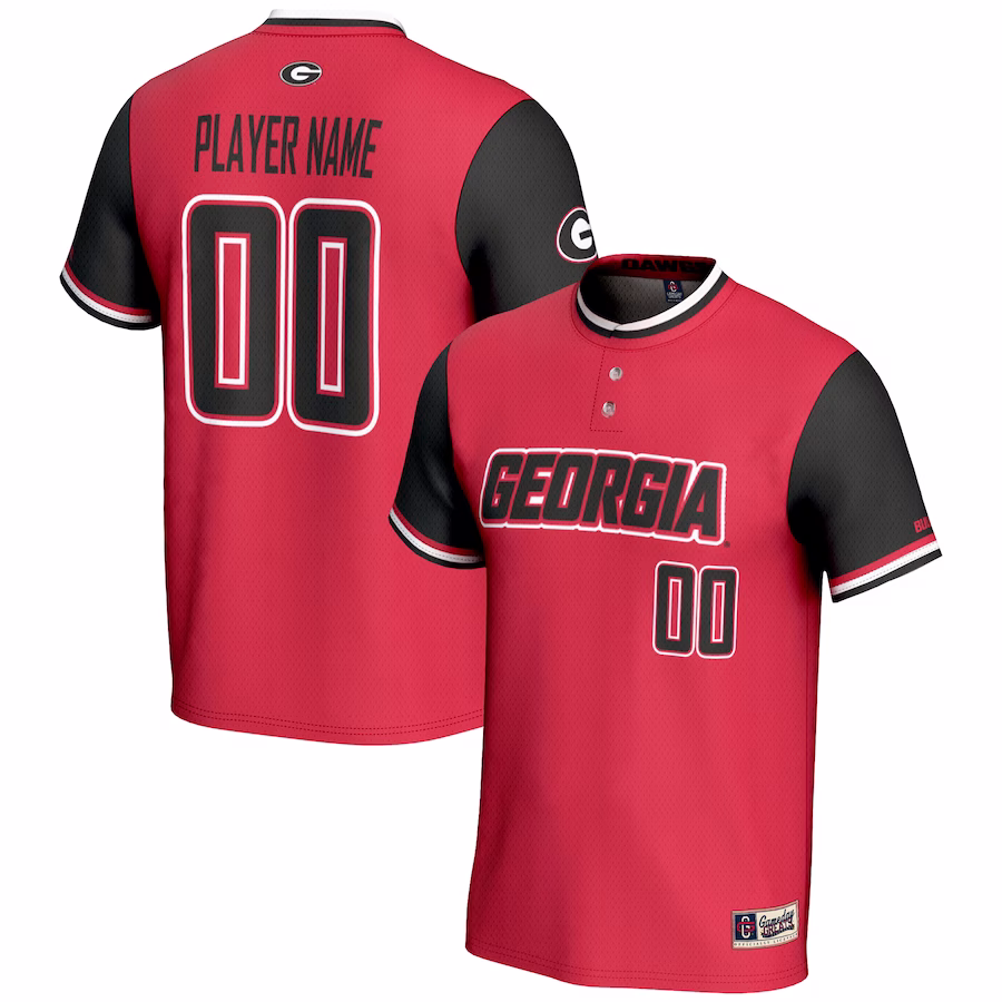 Georgia Bulldogs GameDay Greats Youth NIL Pick-A-Player Lightweight Softball Jersey - Red - Puhuasuan