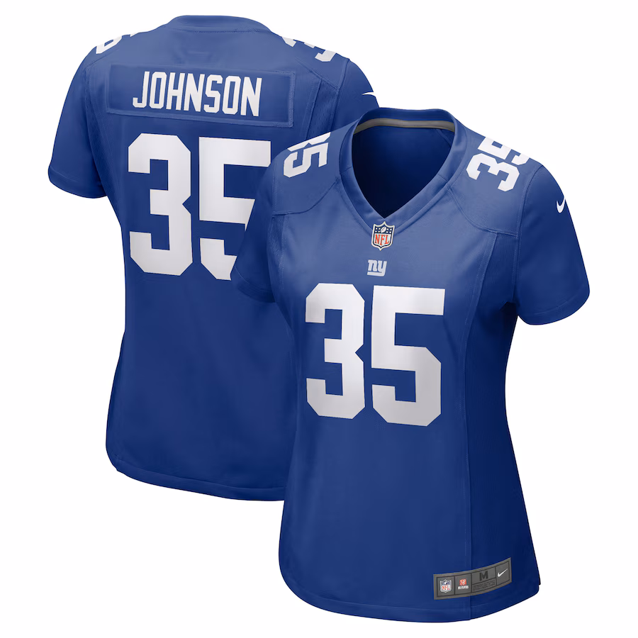 Women's New York Giants Leonard Johnson Nike Royal Game Player Jersey - Puhuasuan