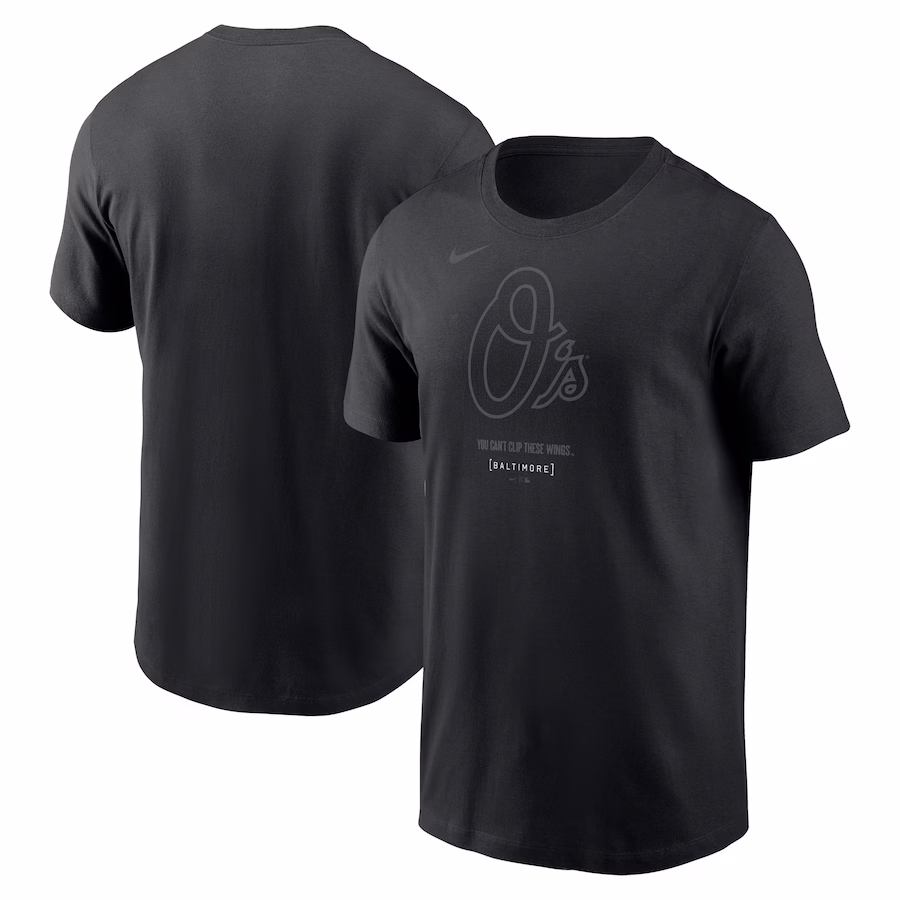 Men's Baltimore Orioles Nike Black City Connect Large Logo T-Shirt - Puhuasuan
