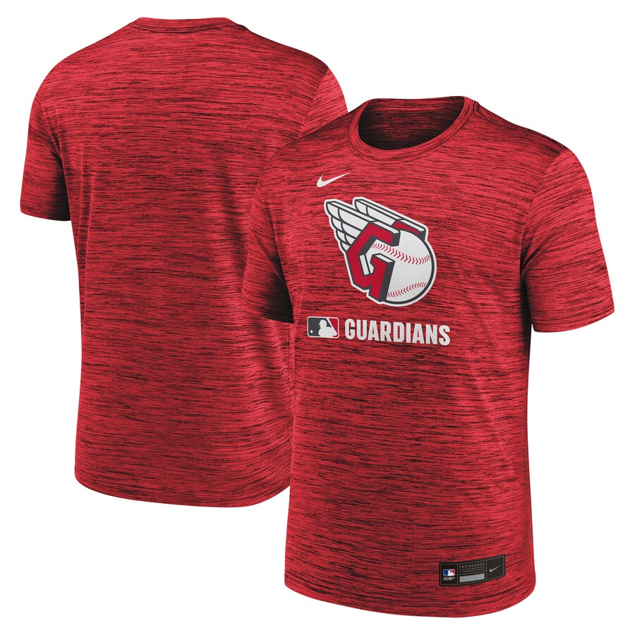 Men's Cleveland Guardians Nike Red Authentic Collection Velocity Performance Practice T-Shirt - Puhuasuan