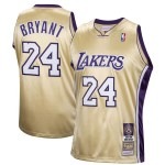 Men's Los Angeles Lakers Kobe Bryant Mitchell & Ness Gold Hall of Fame Class of 2020 #24 Authentic Hardwood Classics Jersey - Puhuasuan