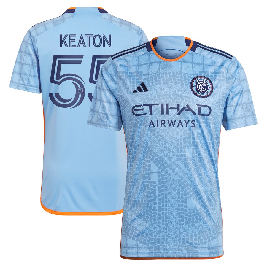 Men's New York City FC Keaton Parks adidas Light Blue 2023 The Interboro Kit Replica Jersey - Puhuasuan