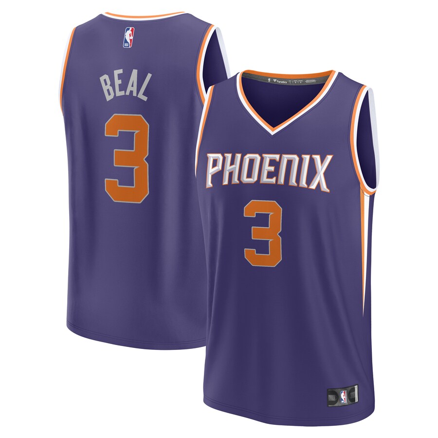 Men's Phoenix Suns Bradley Beal Fanatics Purple Fast Break Player Jersey - Icon Edition - Puhuasuan