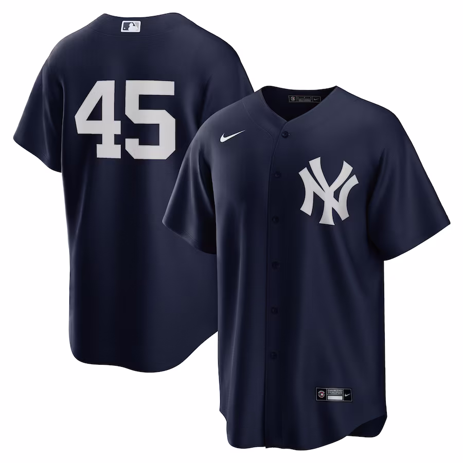 Men's New York Yankees Gerrit Cole Nike Navy Alternate Replica Player Name Jersey - Puhuasuan