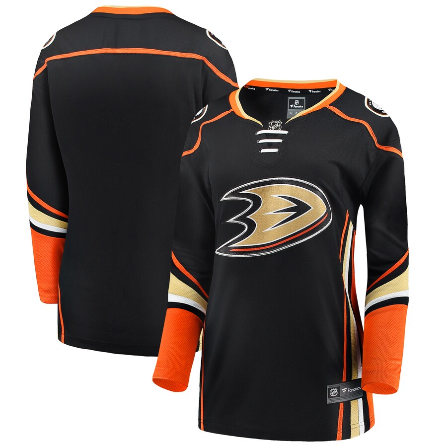 Women's Anaheim Ducks Fanatics Branded Black Breakaway Home Jersey - Puhuasuan