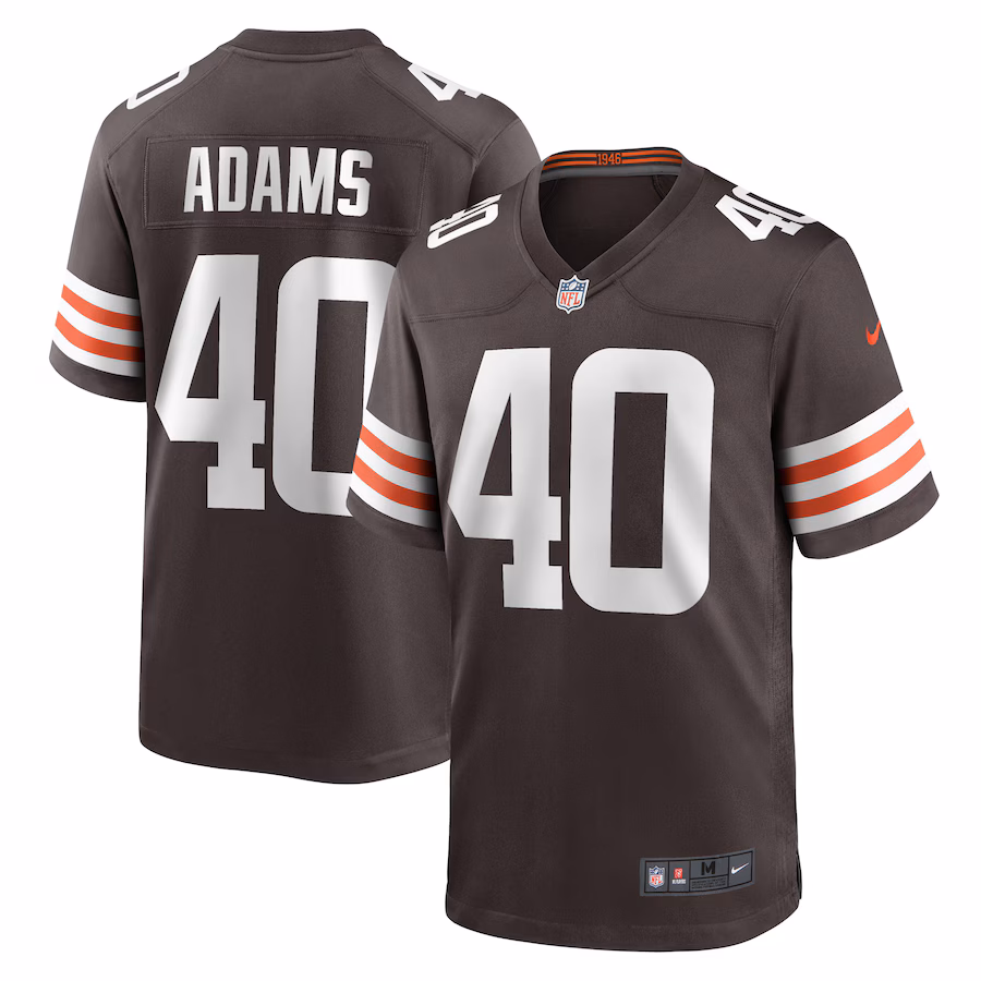 Men's Cleveland Browns Matthew Adams Nike Brown Game Player Jersey - Puhuasuan