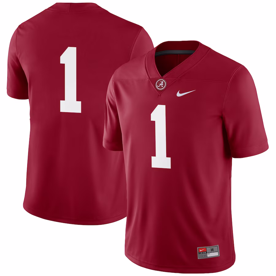 #1 Alabama Crimson Tide Nike Football Game Jersey - Crimson - Puhuasuan