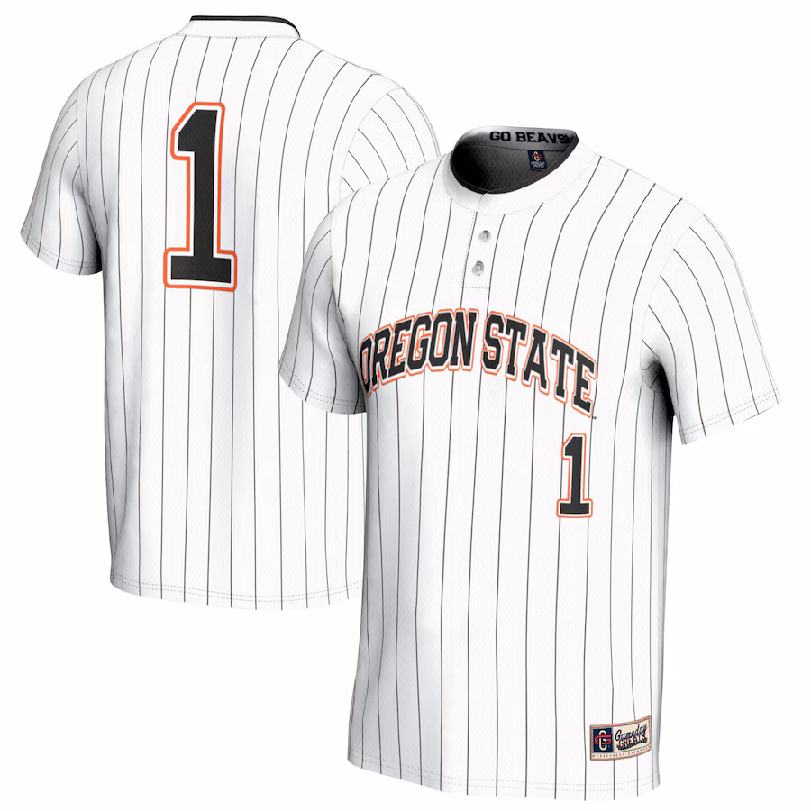 Unisex GameDay Greats #1 White Oregon State Beavers Softball Fashion Jersey - Puhuasuan