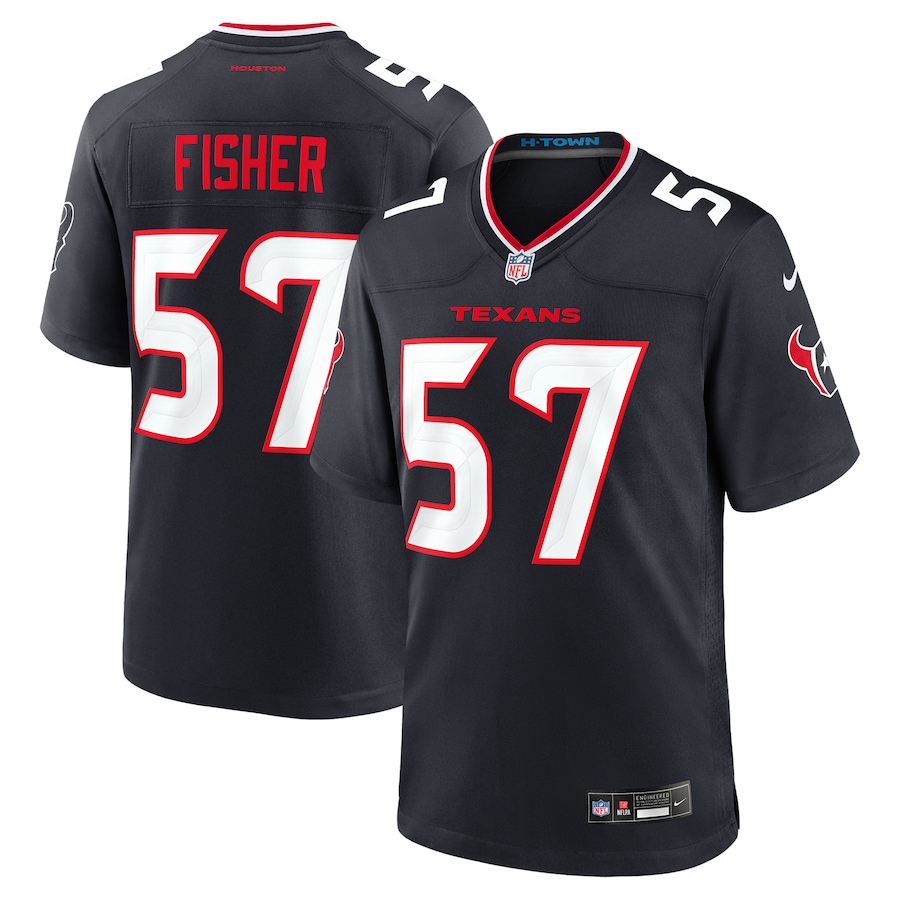 Men's Houston Texans Blake Fisher Nike Navy Team Game Jersey - Puhuasuan