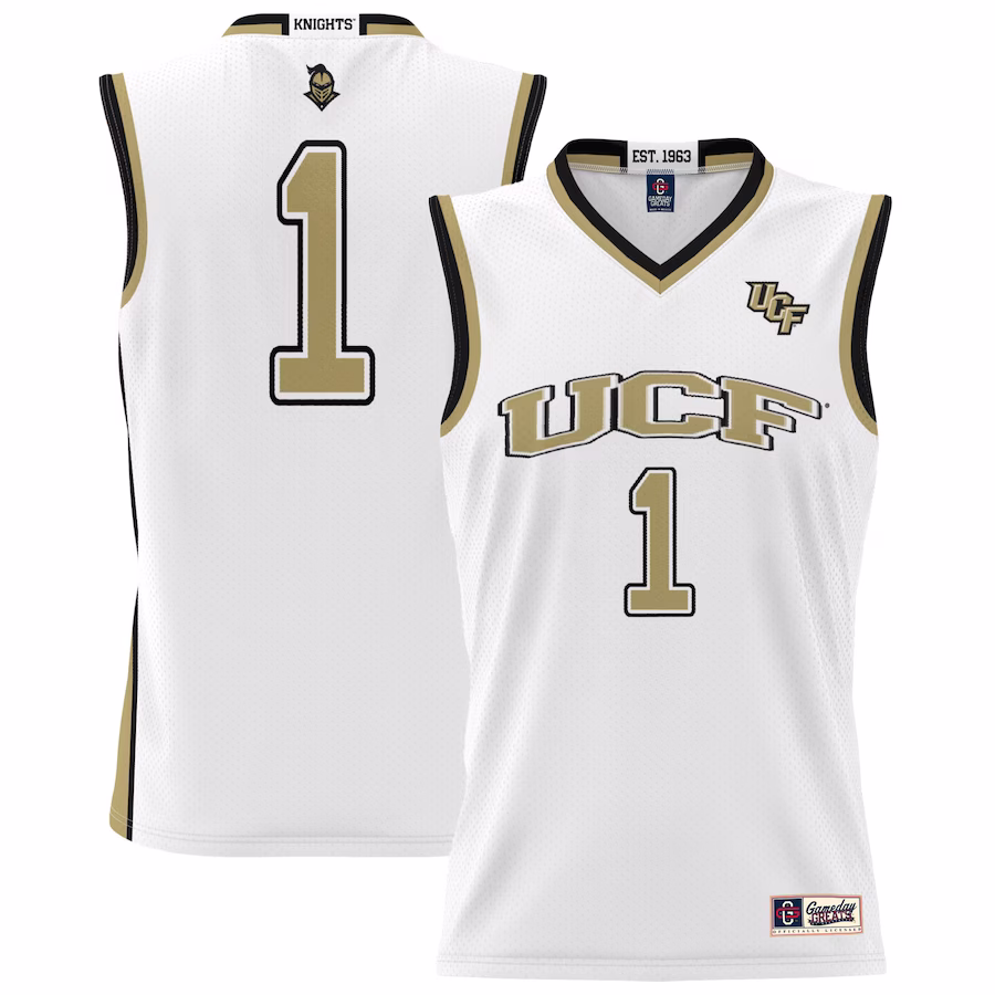 #1 UCF Knights GameDay Greats Unisex Lightweight Basketball Jersey - White - Puhuasuan