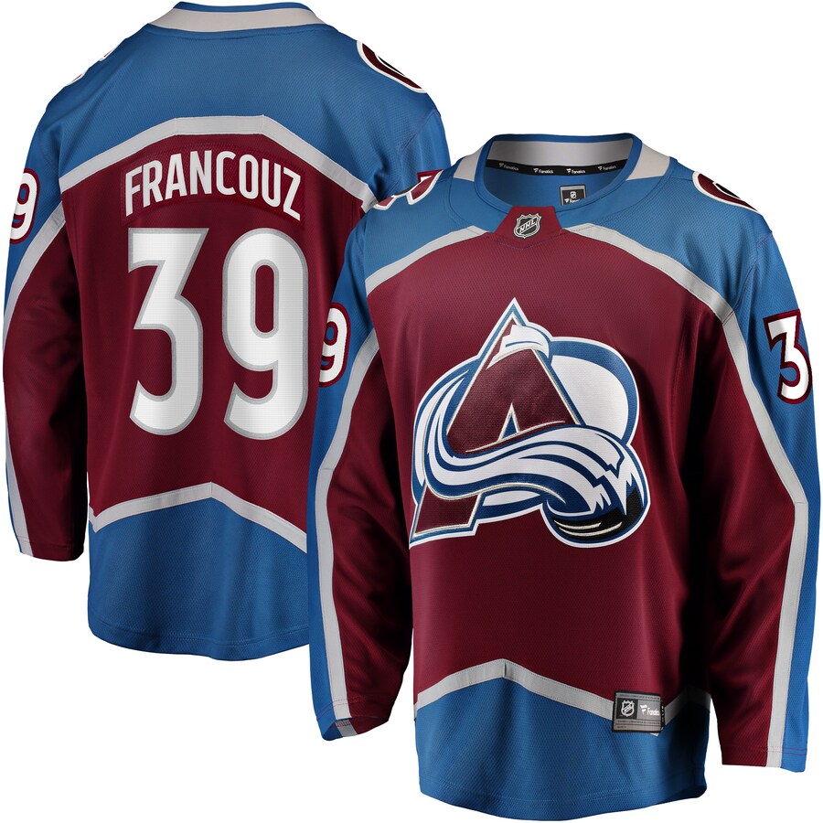 Men's Colorado Avalanche Pavel Francouz Fanatics Branded Burgundy Breakaway Player Jersey - Puhuasuan