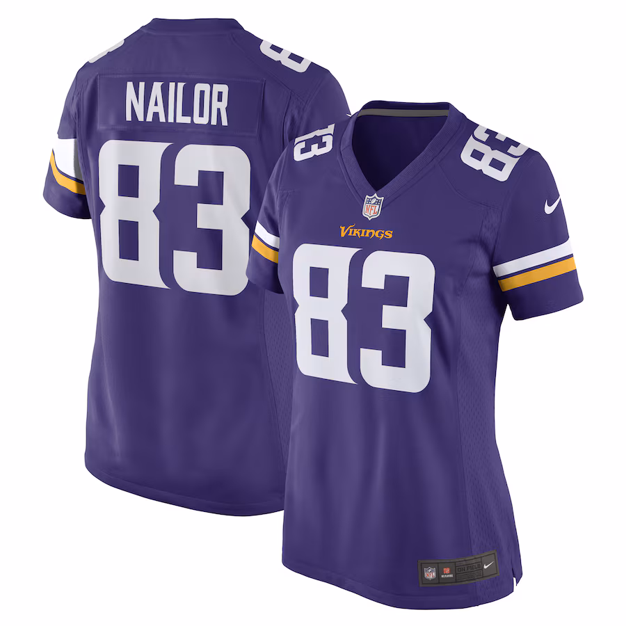 Women's Minnesota Vikings Jalen Nailor Nike Purple Game Player Jersey - Puhuasuan